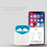 Wholesale True Wireless Touch Earbuds Headset Wireless Charging Case & Auto Power On & Auto Connect (White Red)